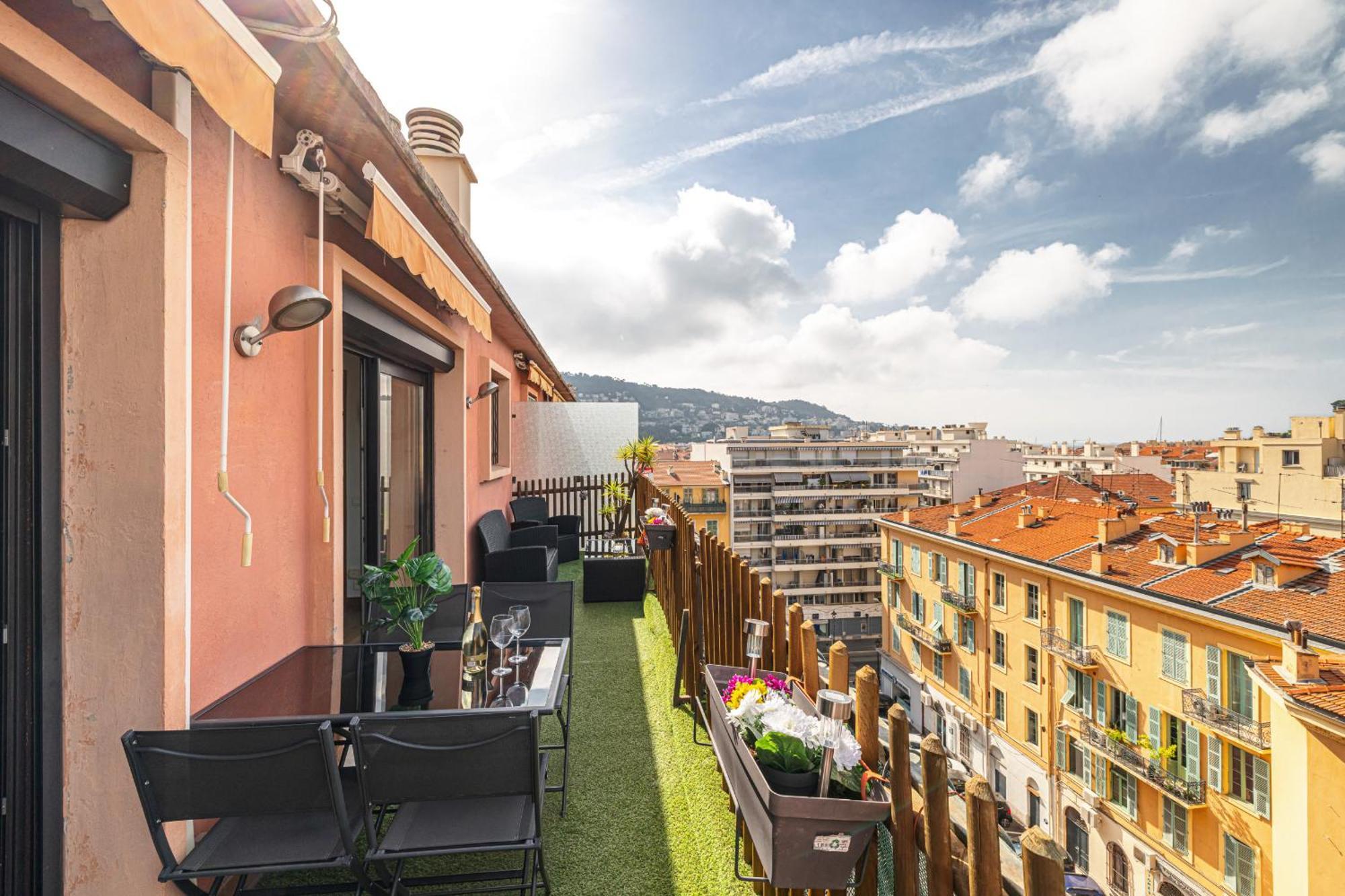 Open Sky Terrace Lage 1 Bdr & Parking * Nizza