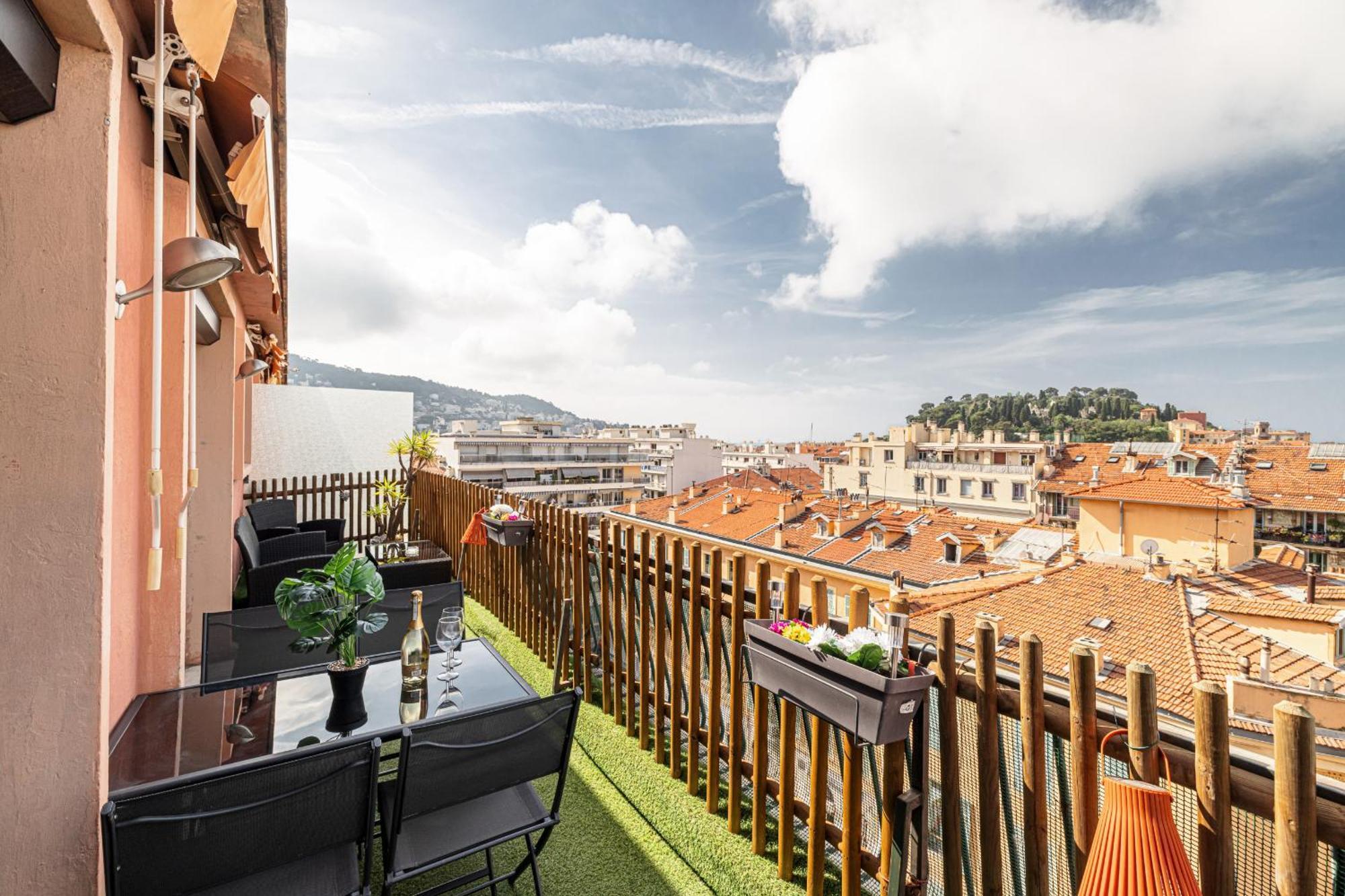 Open Sky Terrace Lage 1 Bdr & Parking Appartement Nice