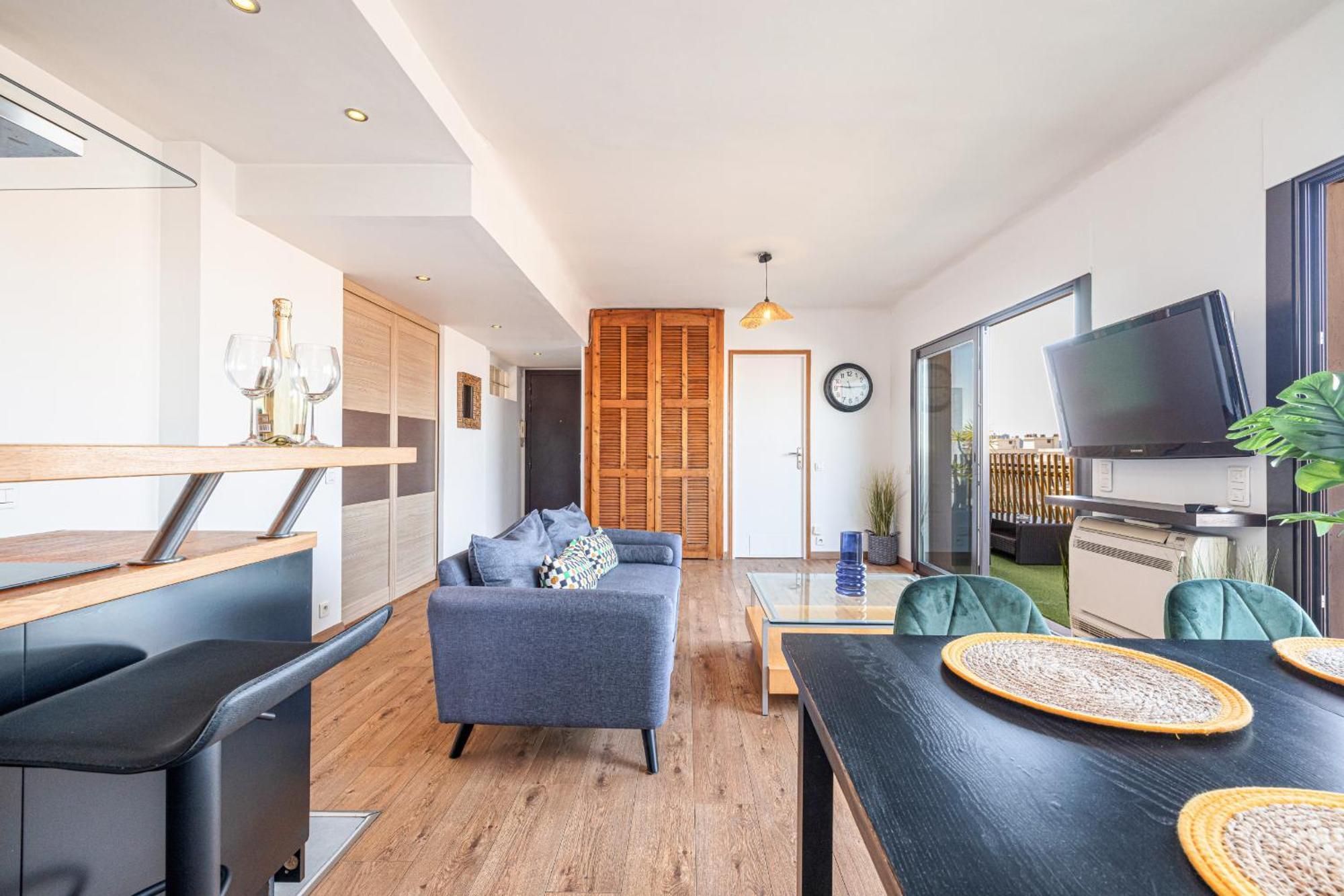 Open Sky Terrace Lage 1 Bdr & Parking Appartement Nice